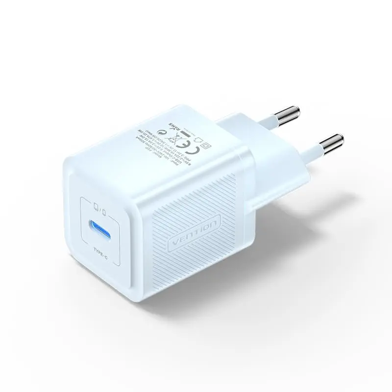 Vention 1-Port USB-C GaN Charger 20W EU-Plug - Image 3