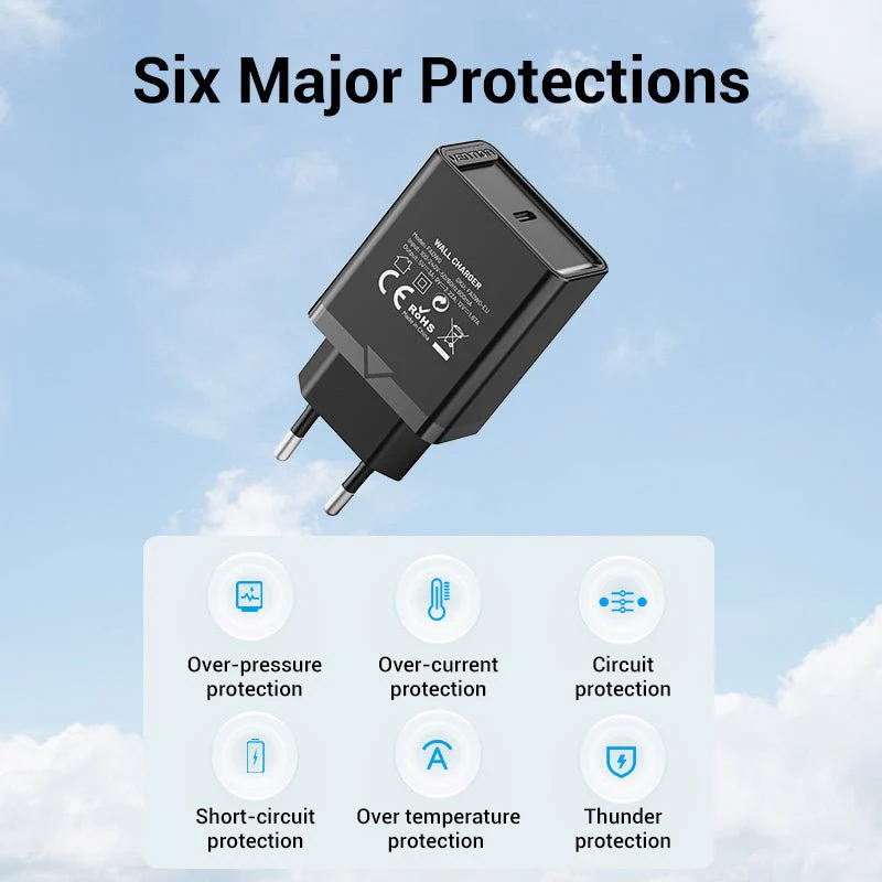 Vention 1-Port USB-C Wall Charger 20W EU-Plug - Image 12