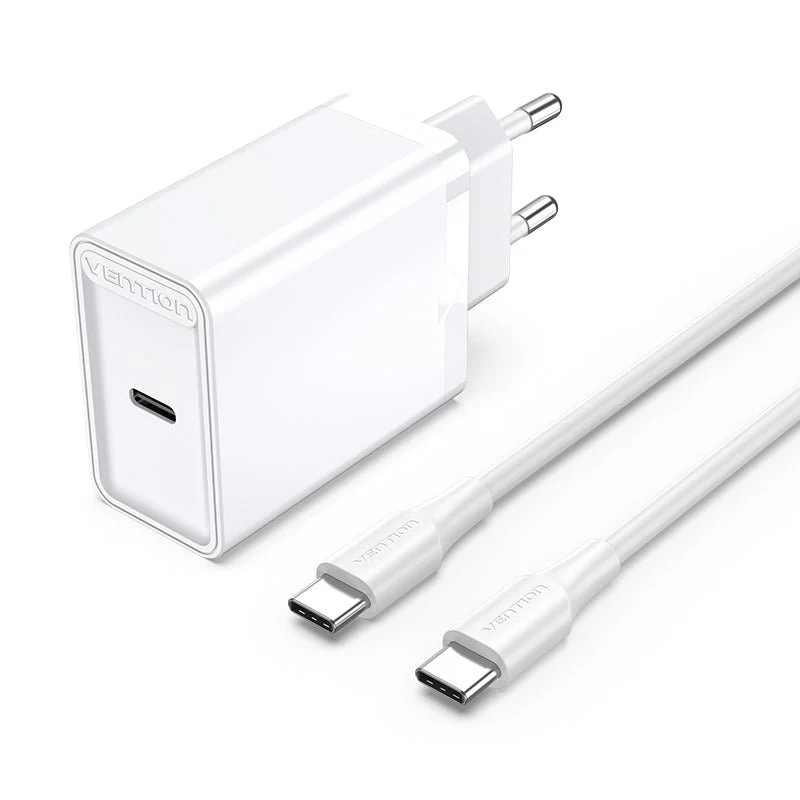 Vention 1-Port USB-C Wall Charger 25W EU-Plug - Image 2