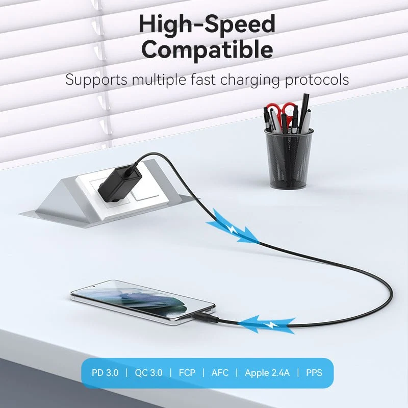 Vention 1-Port USB-C Wall Charger 25W EU-Plug - Image 4