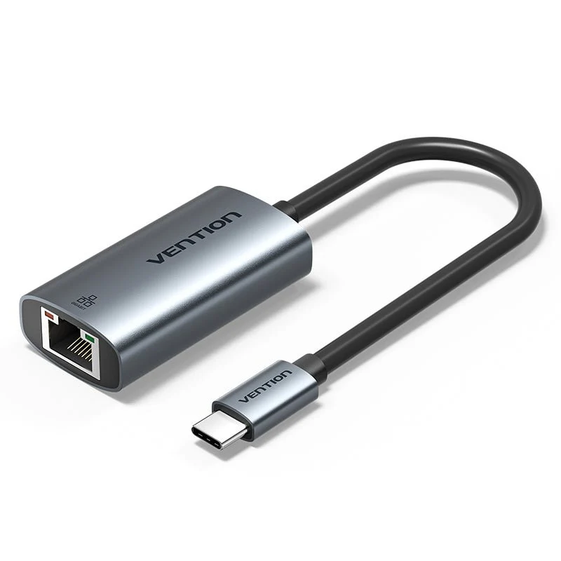 Vention USB-C to Gigabit Ethernet Adapter 0.15M Gray Aluminum Alloy Type