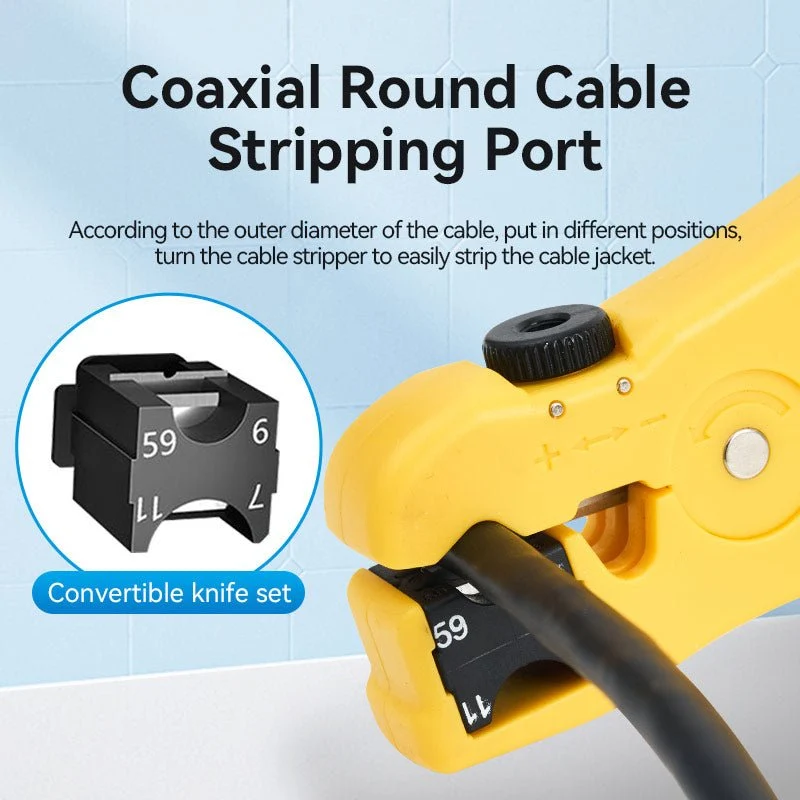 Vention Coaxial Cable Stripper Yellow - Image 3