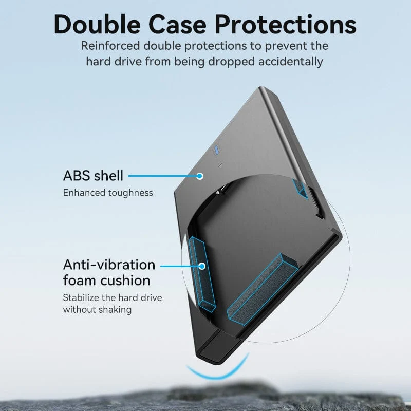 Vention 2.5 Inch SATA Hard Drive Enclosure (USB 3.0 Micro-B) Black - Image 4