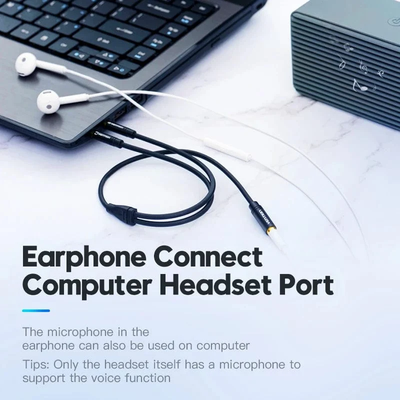 Vention 2 in 1 3.5mm Audio Cable - Image 4