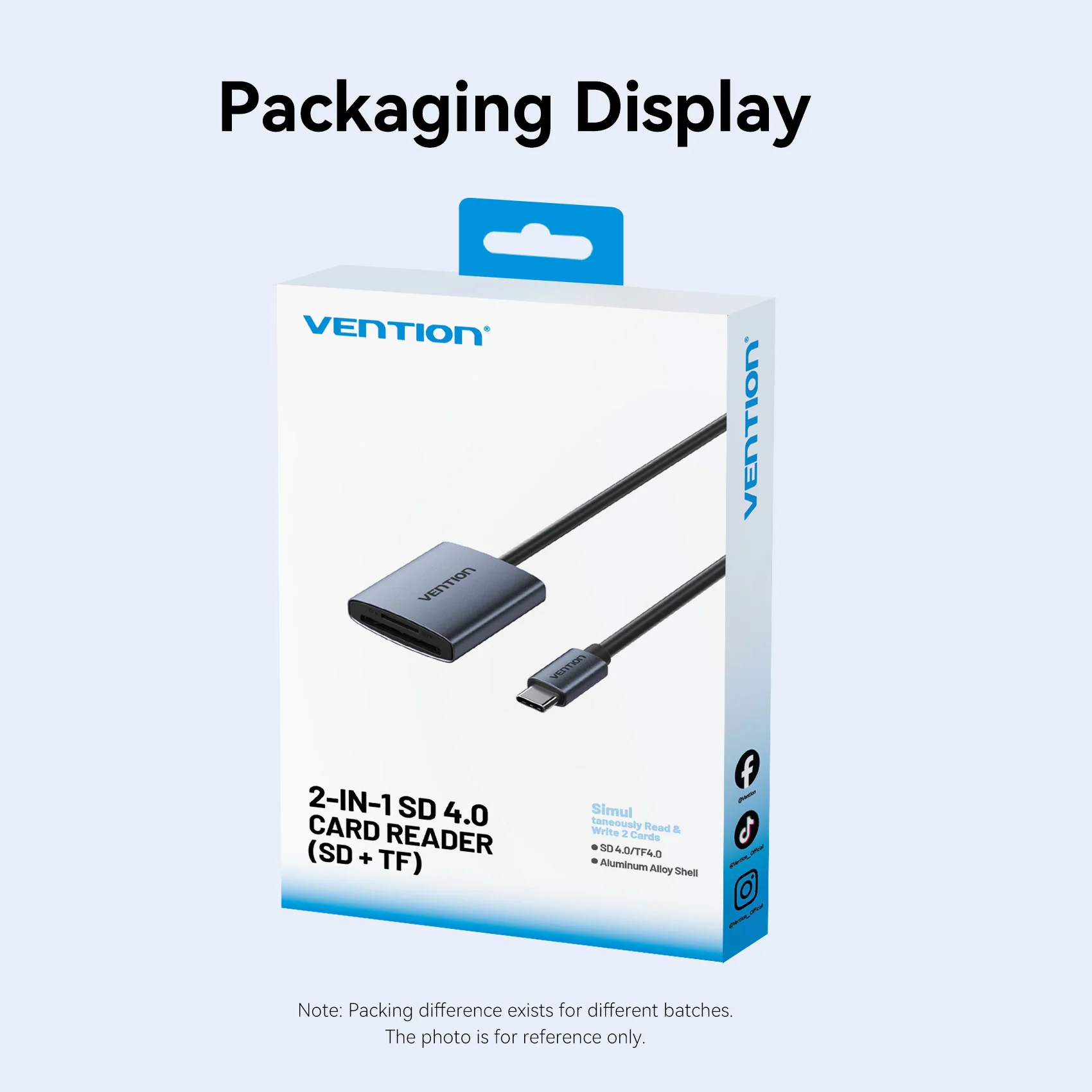 Vention 2-in-1 SD 4.0 Card Reader (SD + TF) - Image 14