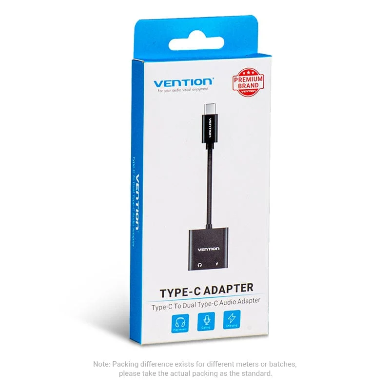 2 in 1 USB C to Dual Digital Type C HeadPhone Adapter - Image 3