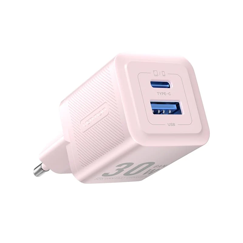 Vention 2-Port USB (C+A) GaN Charger (30W/30W) EU-Plug - Image 3