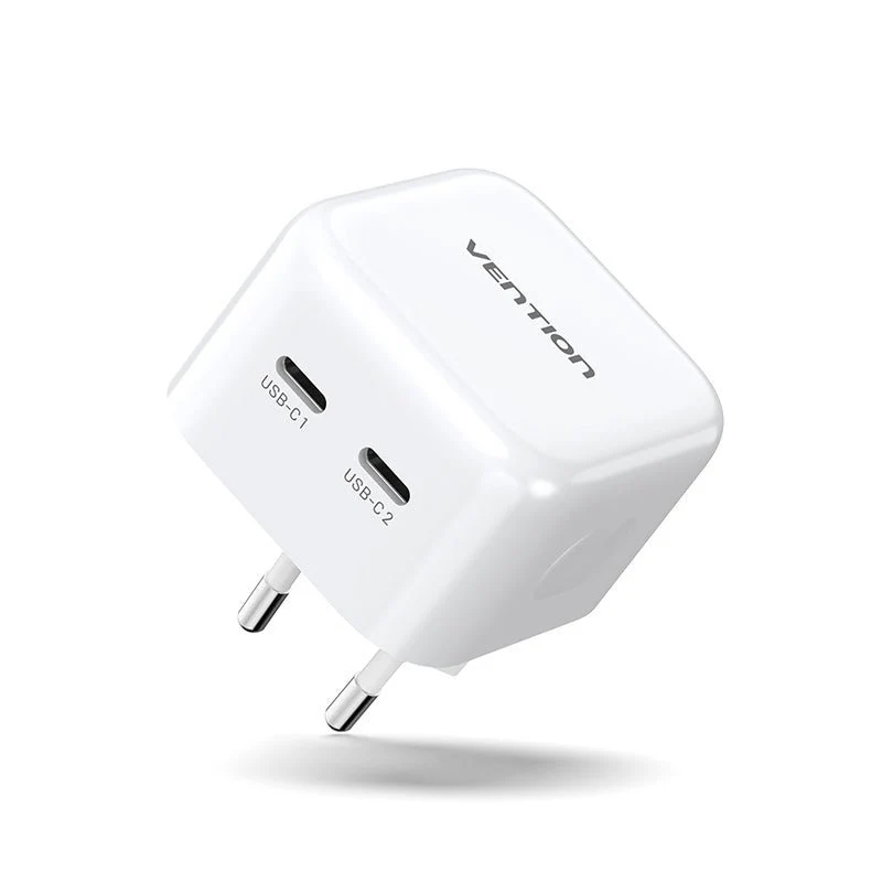 Vention 2-Port USB(C+C) GaN Charger (35W/35W) EU-Plug - Image 2
