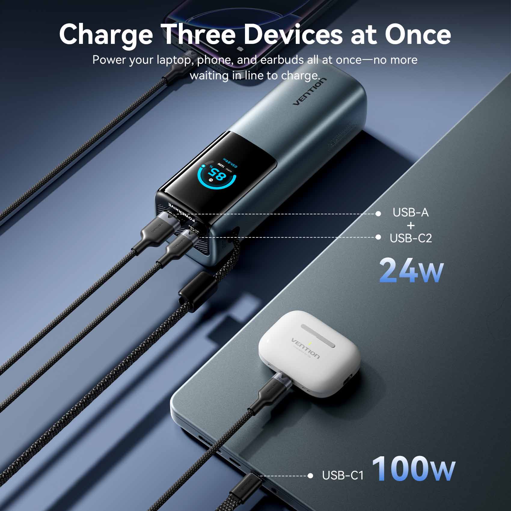 Vention 20000mAh Power Bank 165W - Image 10