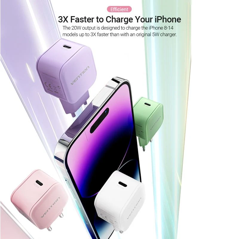 Vention 1-Port USB-C Wall Charger 20W EU-Plug - Image 9