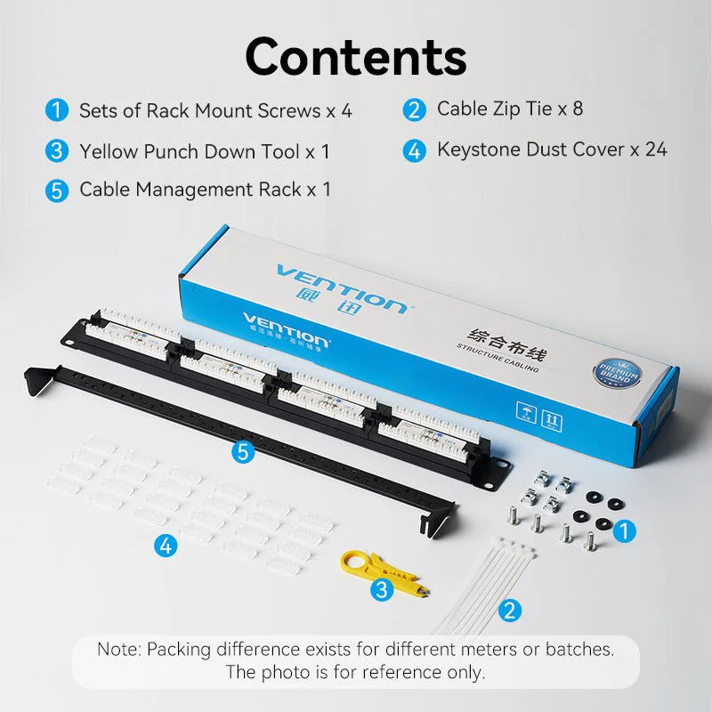 Vention 24-port Cat6 Unshielded Patch Panel - Image 6