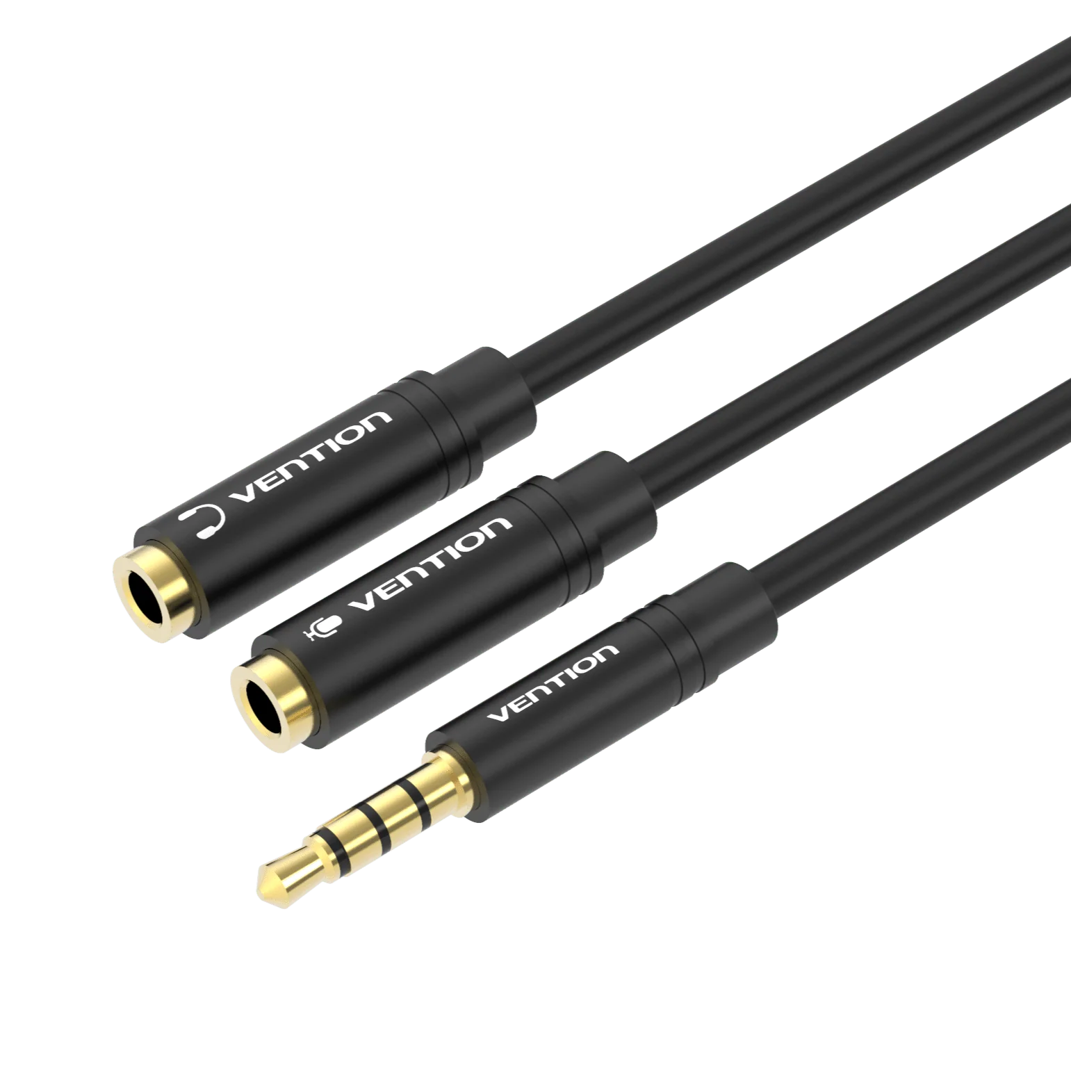 Vention 3.5mm Audio Splitter Extension Cable Jack 3.5mm 1 Male to 2 Female Mic Y Splitter for Laptop Headphone Aux Cable Adapter