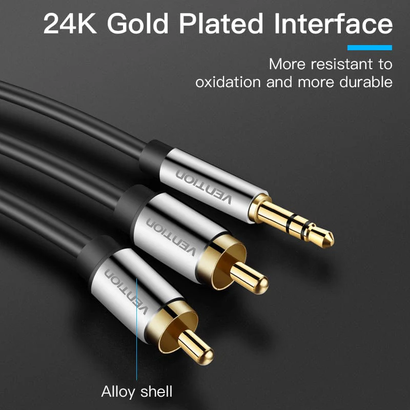 Vention 3.5mm Male to 2RCA Male Audio Cable - Image 3