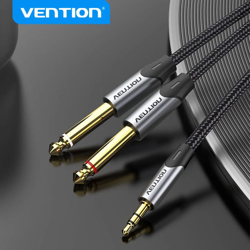 Vention 3.5mm to Double 6.5mm TRS Cable AUX Male Mono 6.5 Jack to Stereo 3.5 Jack Audio Cable for Mixer Amplifier 6.35 Adapter - Image 4
