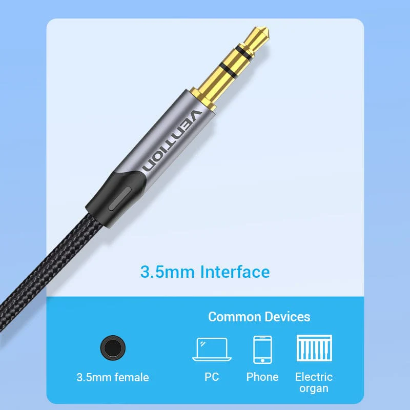Vention 3.5mm to Double 6.5mm TRS Cable AUX Male Mono 6.5 Jack to Stereo 3.5 Jack Audio Cable for Mixer Amplifier 6.35 Adapter - Image 7