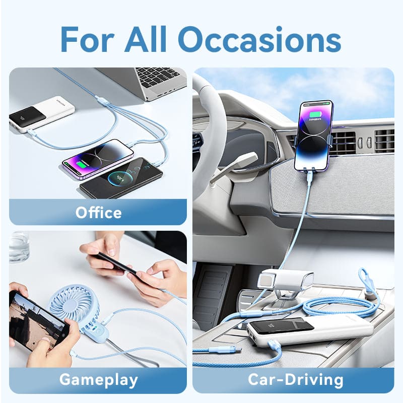 Vention USB 2.0 A Male to 3-in-1 USB-C & Lightning & Micro-B Male 6A Cable Aluminum Alloy Type - Image 14