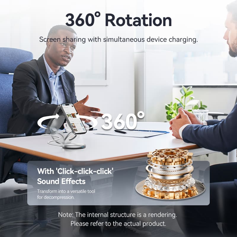 Vention 3-in-1 15W Wireless Charger Stand with MagSafe Silver - Image 6