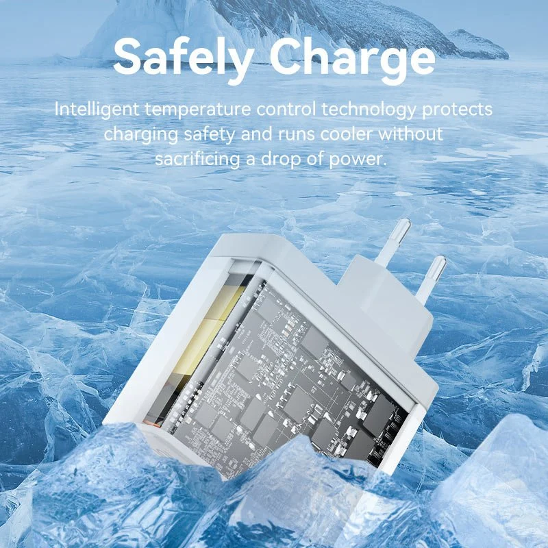 Vention 3-Port USB (C+C+A) GaN Charger (100W/100W/30W) EU-Plug - Image 11