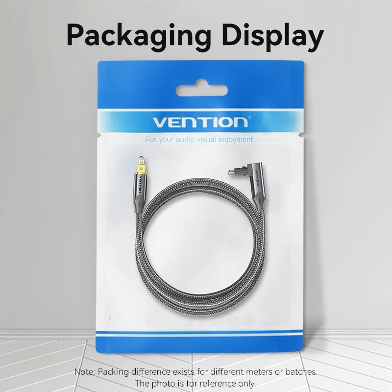 Vention 90-Degree Optical Audio Cable 0.5/1/1.5/2/3/5/10M Black Aluminum Alloy Type - Image 14