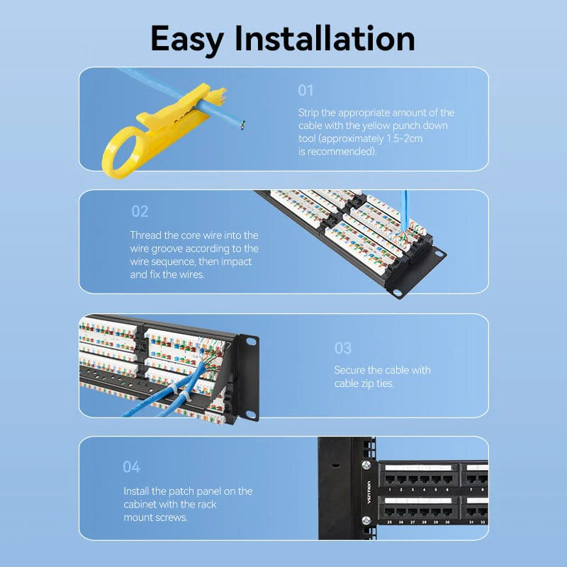 Vention Cat.5E 48 Ports UTP Patch Panel - Image 6