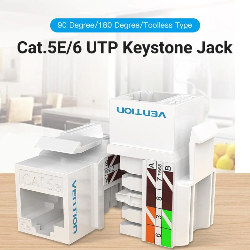 Vention Cat6 Unshielded Keystone Jack - Image 2