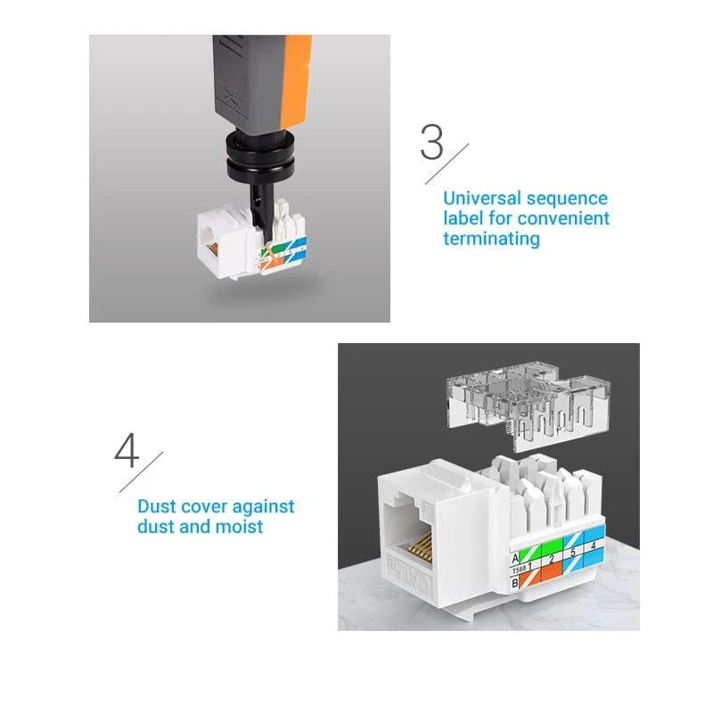 Vention Cat6 Unshielded Keystone Jack - Image 4