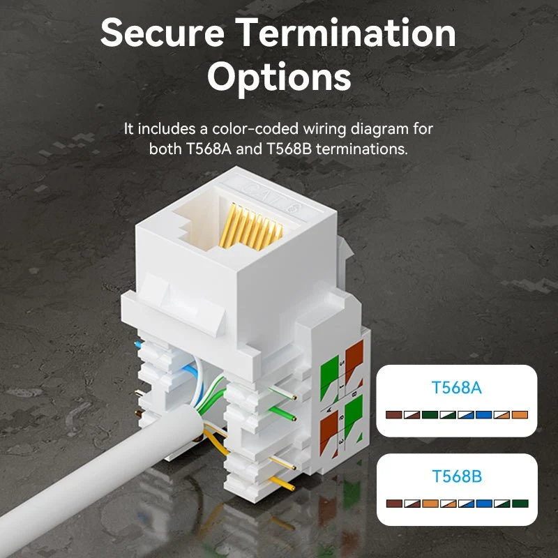 Vention Cat6 Unshielded Keystone Jack - Image 7