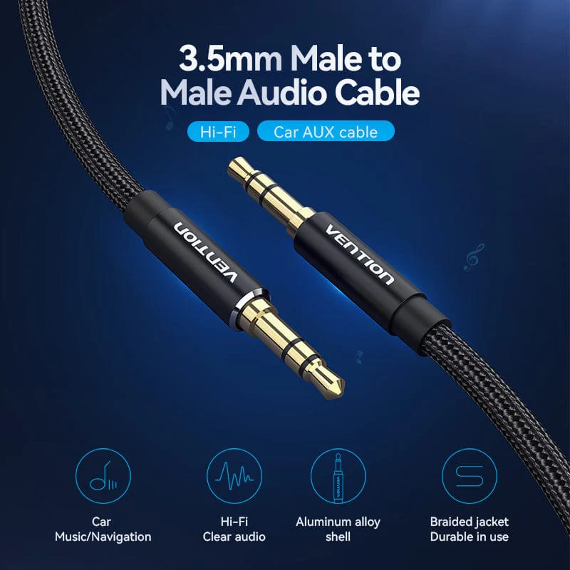 Vention 3.5mm Male to Male Audio Cable - Image 2
