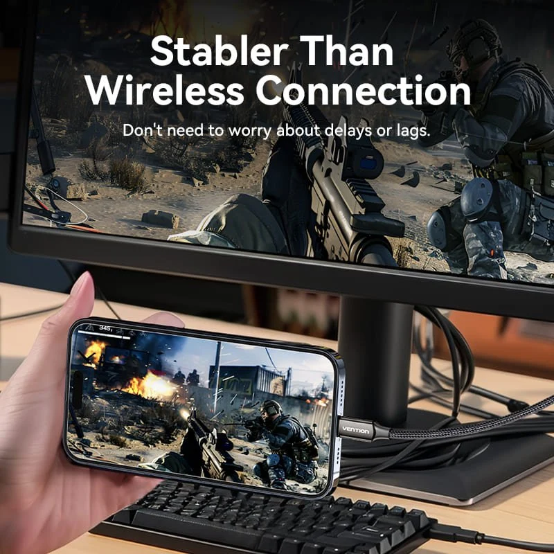 Vention 8K Bi-Directional USB-C to DisplayPort Cable - Image 8