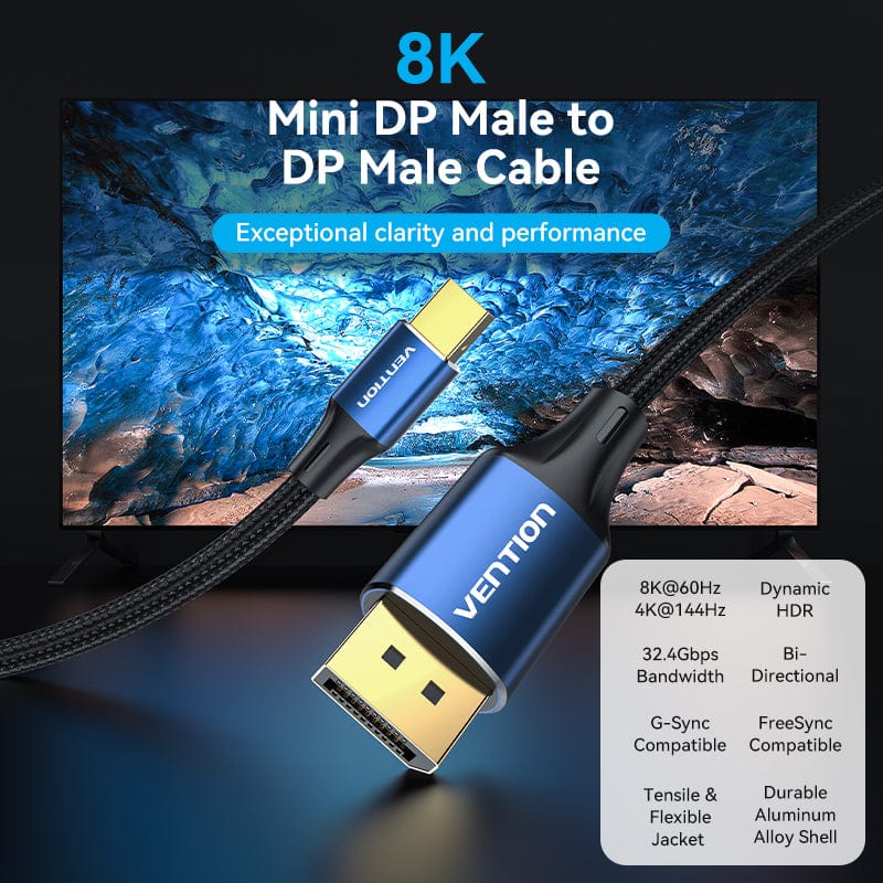 Vention 8K Mini DisplayPort to DisplayPort Cable - Image 2