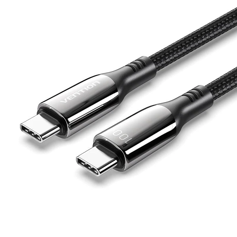 Vention Cotton Braided USB 2.0 C Male to C Male 5A Cable Zinc Alloy Type