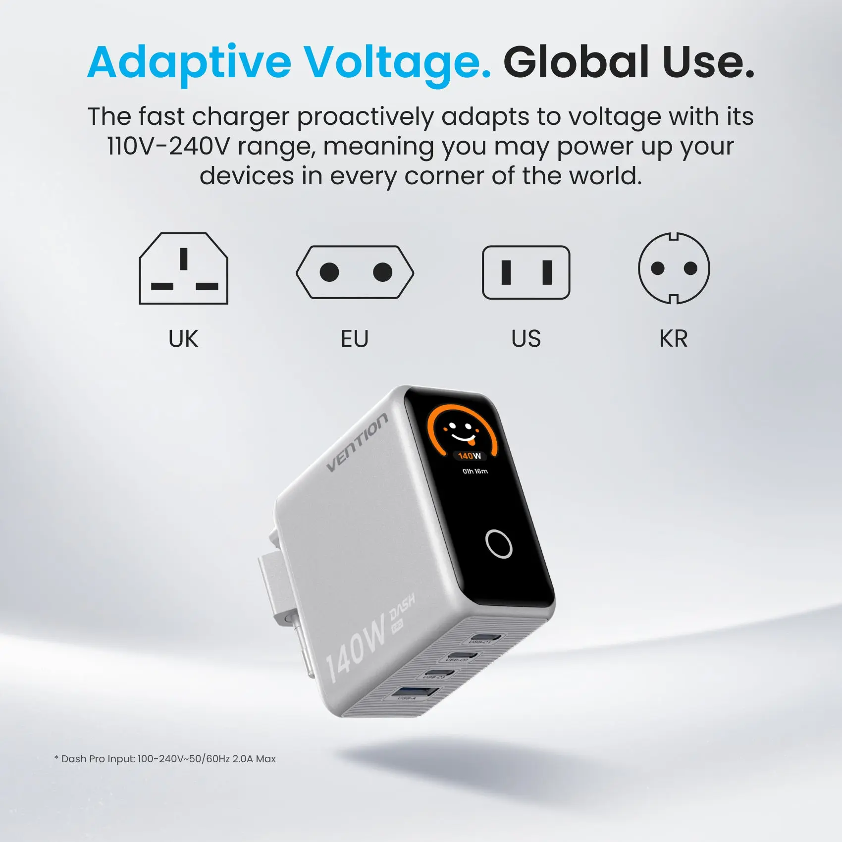 DASH PRO 140W 4-Port GaN5.0 Charger with Smart Display - Image 17