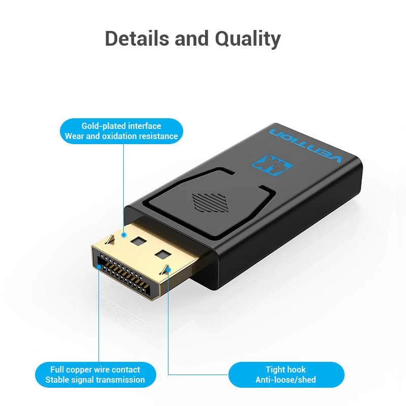 Vention DisplayPort Male to HDMI™ Female Adapter Black - Image 3