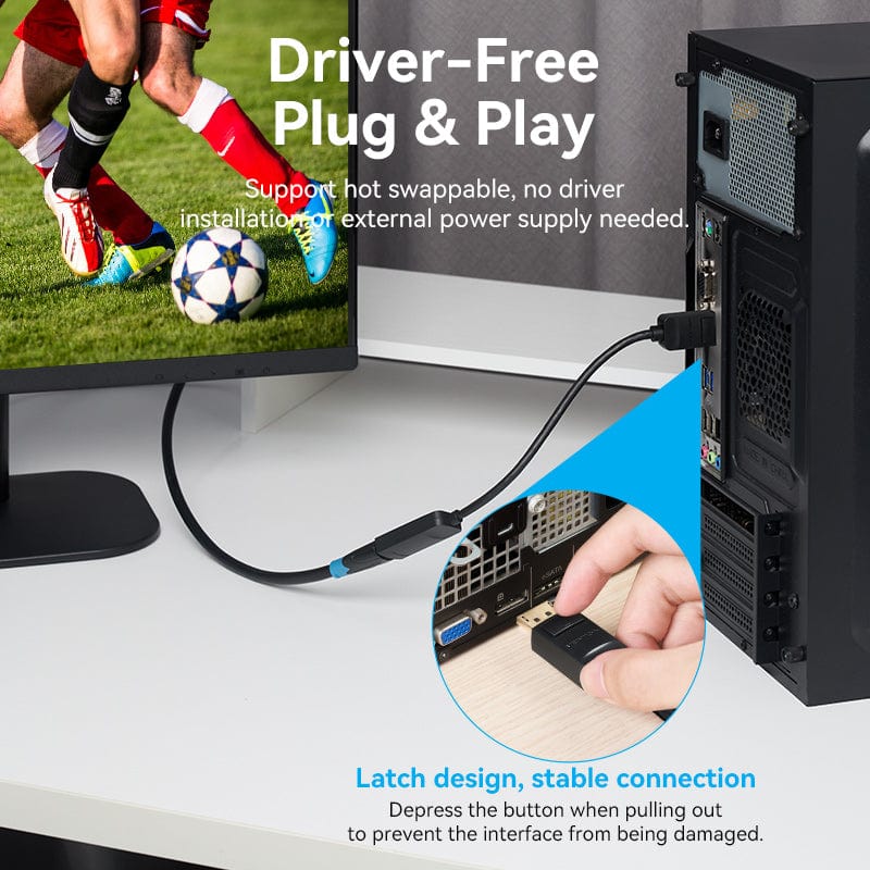 Vention DP to HDMI™ 4K@60Hz Converter 0.15M Black - Image 6