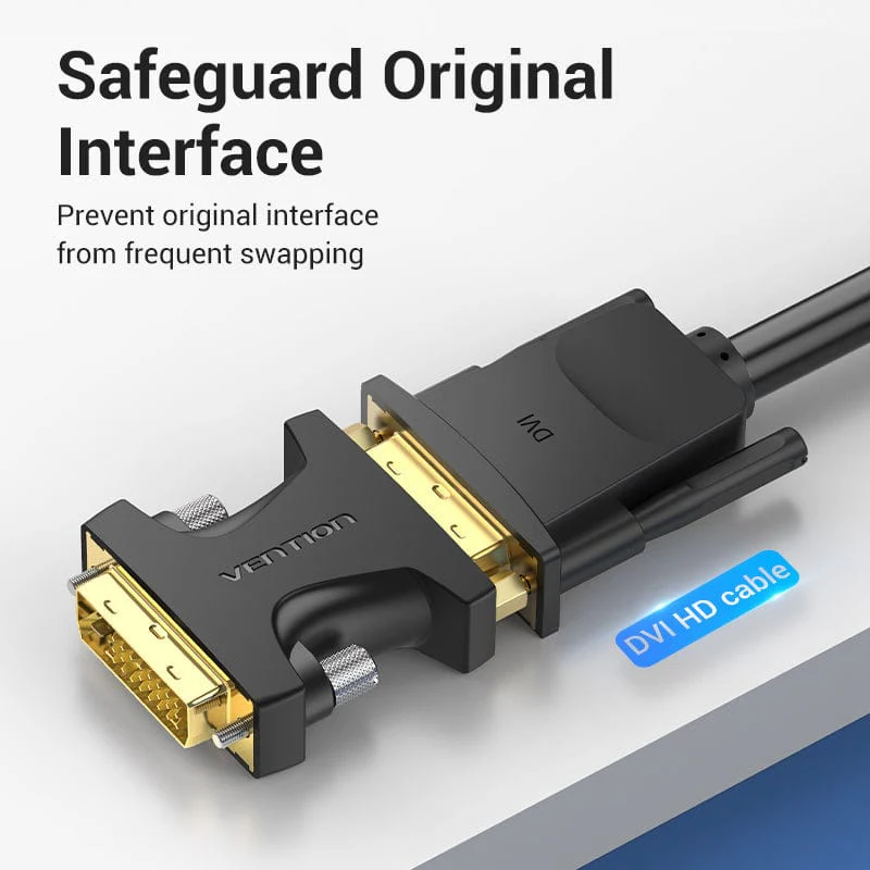 Vention DVI Male to Female Adapter Black - Image 5