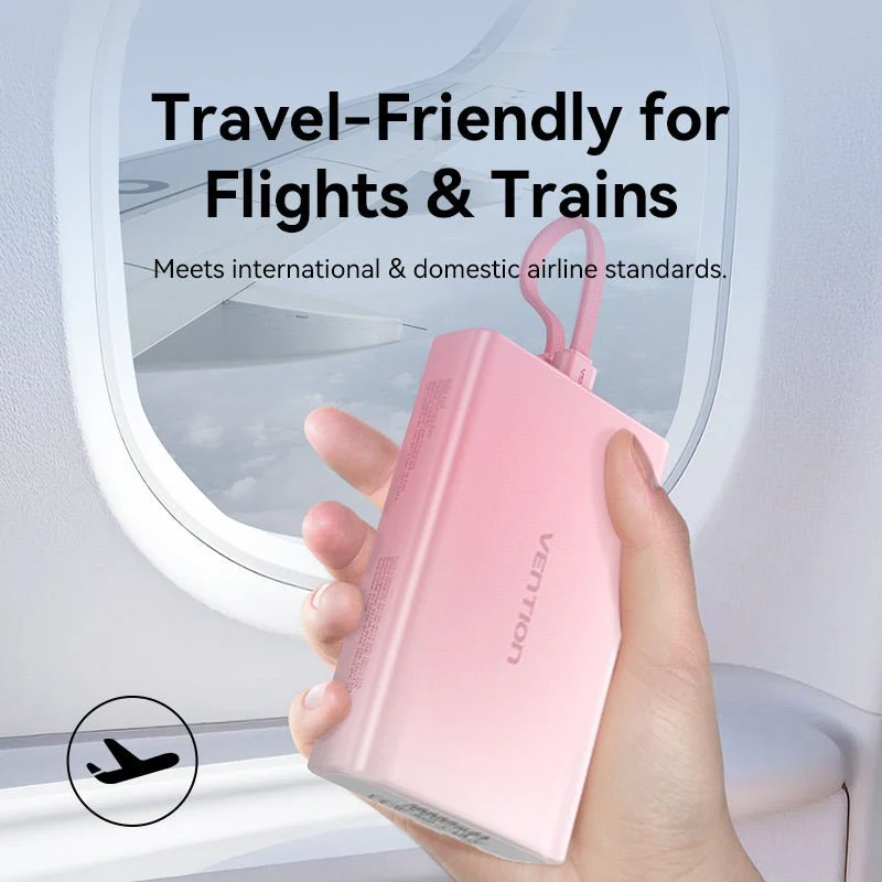Vention 10000mAh Power Bank (USB-C + Lightning + USB-A) 22.5W LED Display Type - Image 17