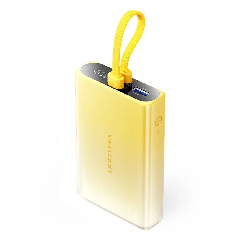 Vention 10000mAh Power Bank (USB-C + Lightning + USB-A) 22.5W LED Display Type - Image 2
