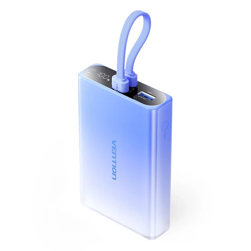 Vention 10000mAh Power Bank (USB-C + Lightning + USB-A) 22.5W LED Display Type - Image 3