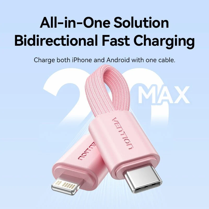 Vention 10000mAh Power Bank (USB-C + Lightning + USB-A) 22.5W LED Display Type - Image 9