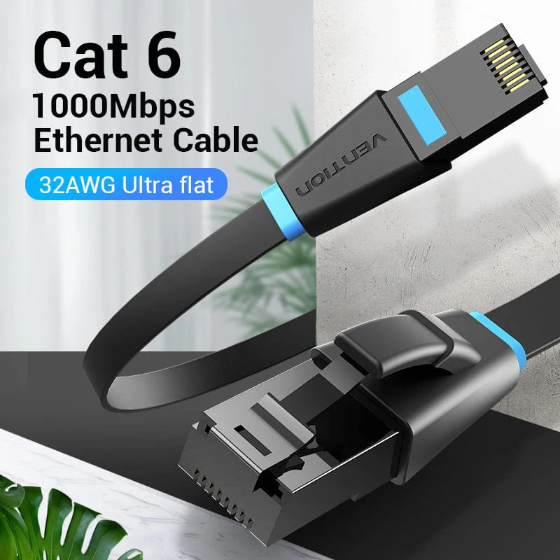 Vention Flat Cat6 UTP Ethernet Patch Cable - Image 2