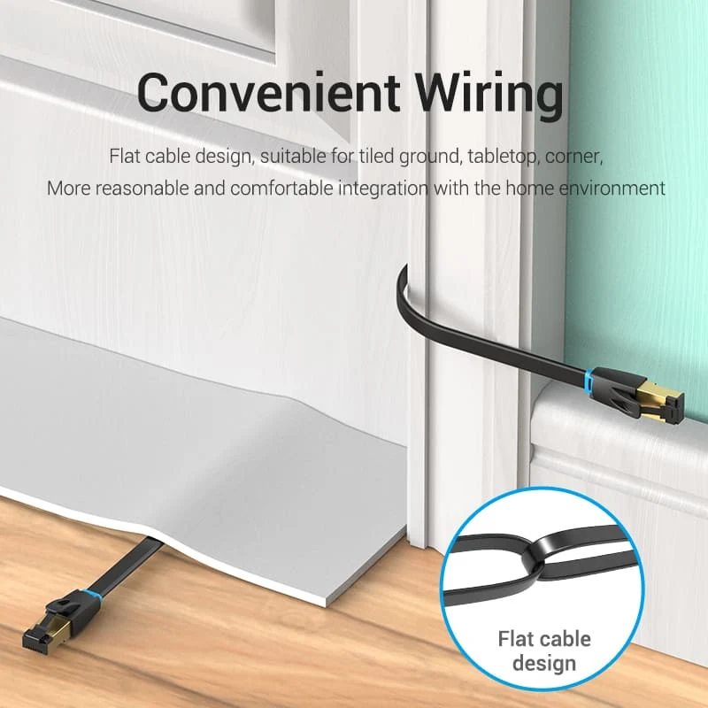 Vention Flat Cat8 Ethernet Patch Cable - Image 6