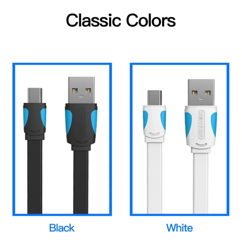 Vention Flat USB2.0 A Male to Mini 5 Pin Male Cable - Image 7