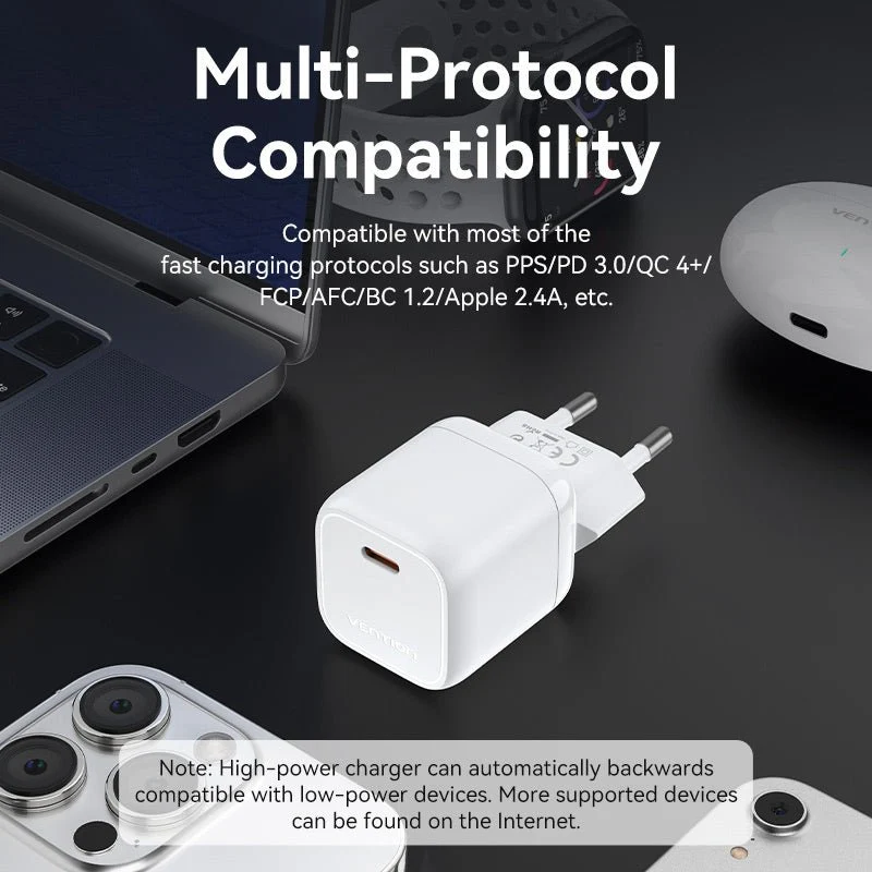 Vention 1-Port USB-C GaN Charger 30W EU-Plug - Image 15