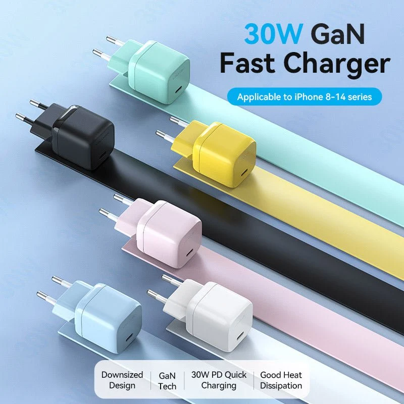Vention 1-Port USB-C GaN Charger 30W EU-Plug - Image 7