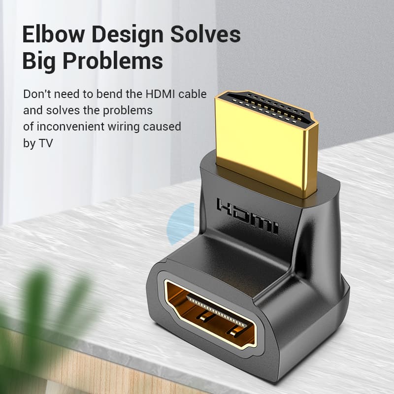 Vention HDMI™ 270 Degree Male to Female Adapter Black - Image 3