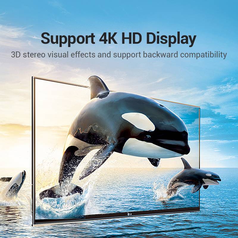 Vention HDMI™ 90 Degree Male to Female Adapter Black - Image 5