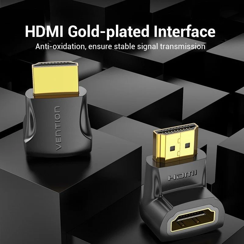 Vention HDMI™ 90 Degree Male to Female Adapter Black - Image 8