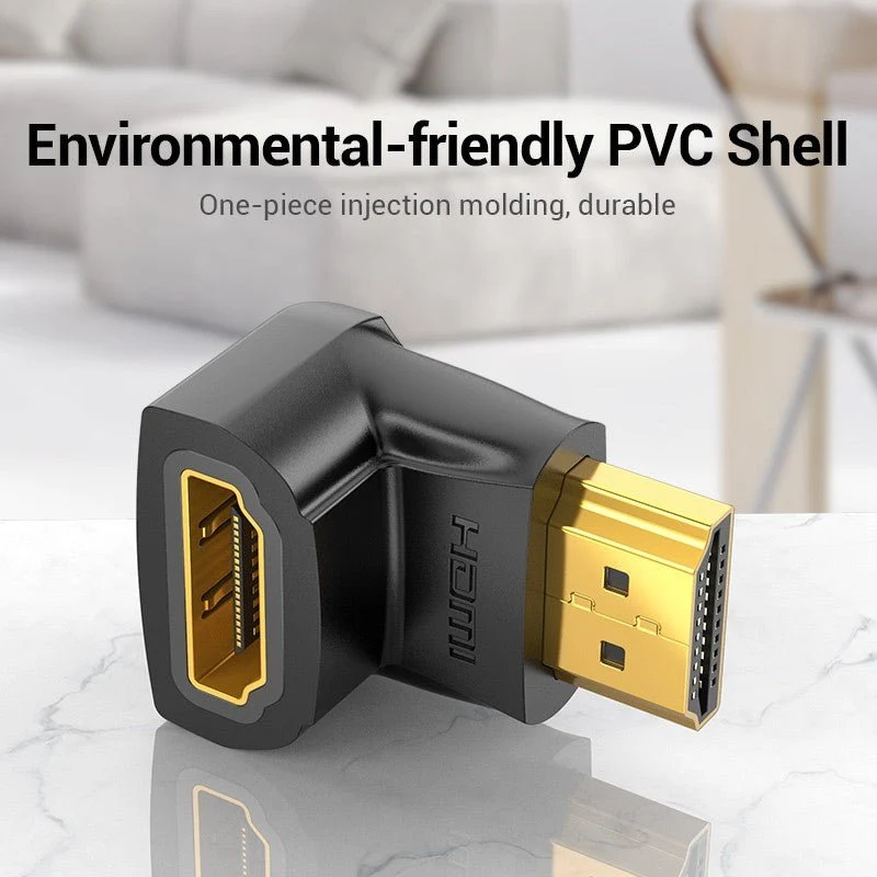 Vention HDMI™ 90 Degree Male to Female Adapter Black - Image 9