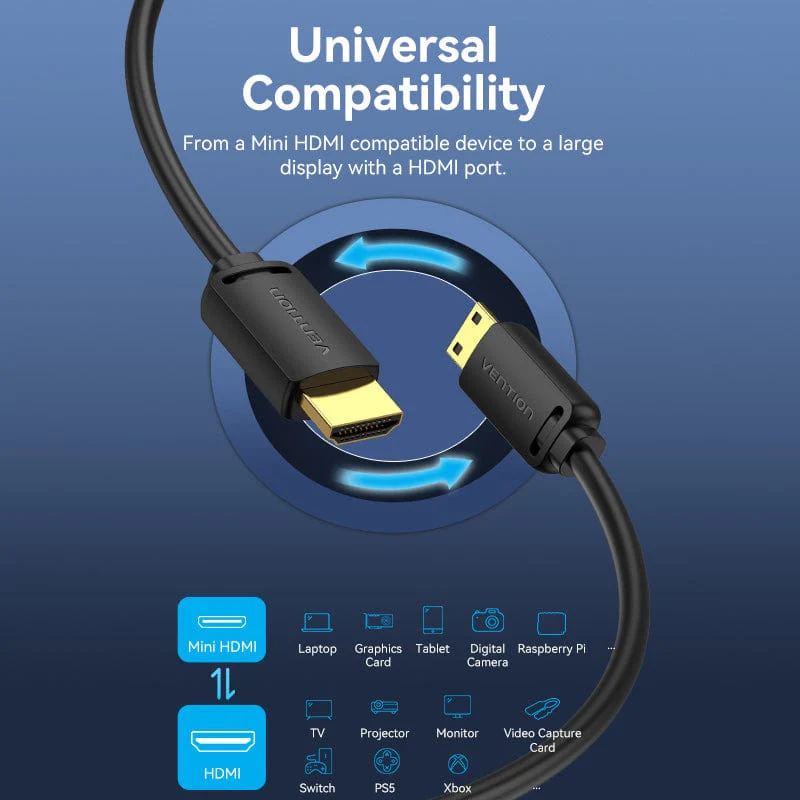 Vention HDMI™-C Male to HDMI™-A Male 4K HD Cable Black - Image 4