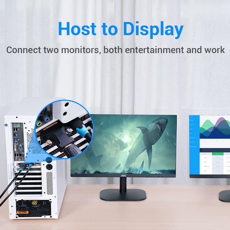 Vention HDMI™ Female to DVI (24+1) Male Adapter Black - Image 6